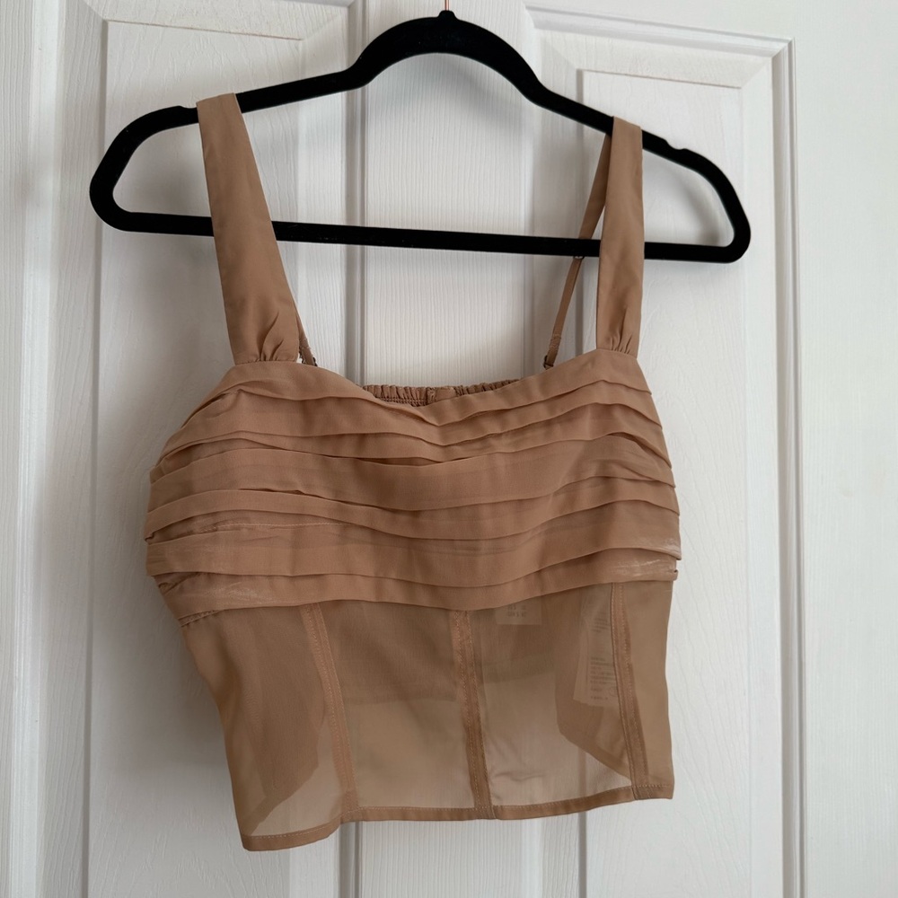 NUDE CORSET STYLE TANK